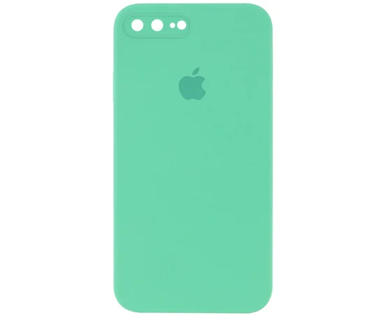 Чехол Silicone Case Square Full Camera Protective (AA) для Apple iPhone 7 plus / 8 plus (5.5") Зеленый / Spearmint