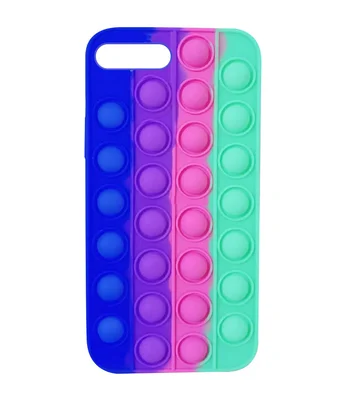 Силиконовый 3D чехол-антистресс Pop it Bubble для Apple iPhone 7 plus / 8 plus (5.5") Ultra Violet / Spearmint