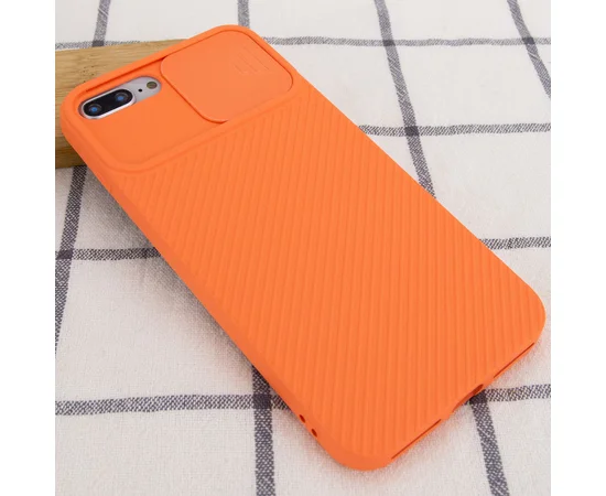 Чехол Camshield Square TPU со шторкой для камеры для Apple iPhone 7 plus / 8 plus (5.5") Оранжевый