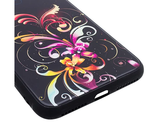 TPU+Glass чехол Night series для Apple iPhone 7 plus / 8 plus (5.5") Цветы