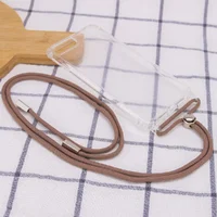 Чохол TPU Crossbody Transparent для Apple iPhone 7 plus / 8 plus (5.5 ") Блідо-коричневий