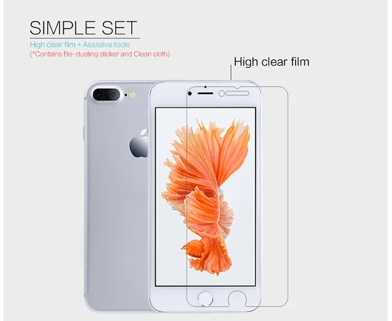 Защитная пленка Nillkin Crystal для Apple iPhone 7 plus / 8 plus (5.5") Анти-отпечатки
