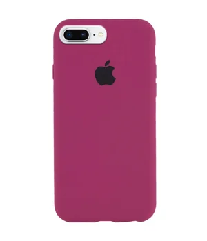 Чохол Silicone case (A) (з закритим низом) для Apple iPhone 7 plus / 8 plus (5.5 ") Бордовий / Maroon