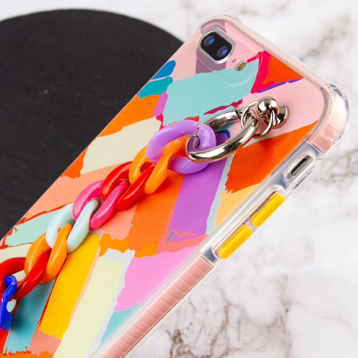 TPU+PC чехол Colorspot с ремешком-цепью для Apple iPhone 7 plus / 8 plus (5.5") Lines