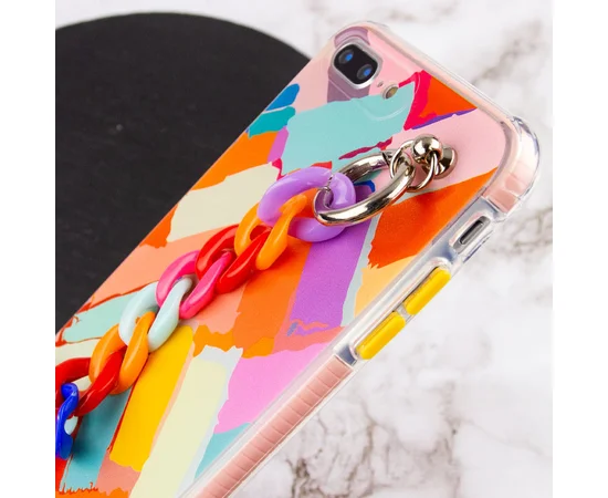 TPU+PC чехол Colorspot с ремешком-цепью для Apple iPhone 7 plus / 8 plus (5.5") Lines