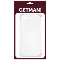 TPU чехол GETMAN Ease logo усиленные углы для Apple iPhone 7 plus / 8 plus (5.5") Прозрачный / Transparent