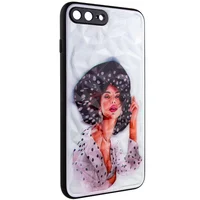 TPU+PC чехол Prisma Ladies для Apple iPhone 7 plus / 8 plus (5.5") Girl in a hat