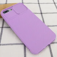 Чехол Camshield Square TPU со шторкой для камеры для Apple iPhone 7 plus / 8 plus (5.5") Сиреневый