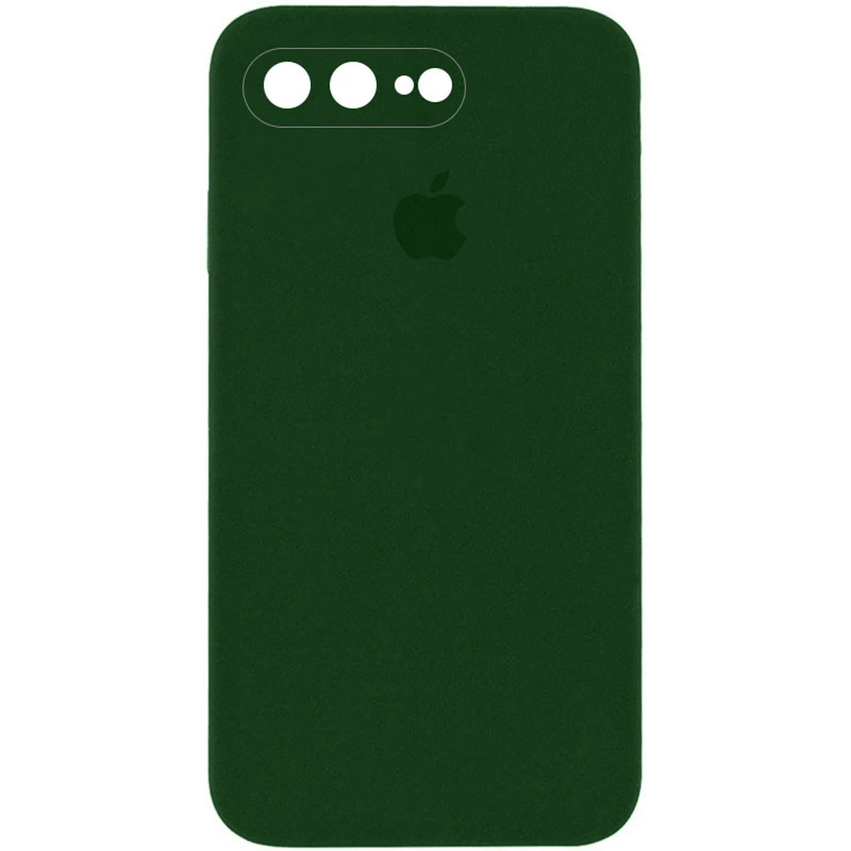 Чехол Silicone Case Square Full Camera Protective (AA) для Apple iPhone 7 plus / 8 plus (5.5") Зеленый / Army green