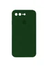 Чехол Silicone Case Square Full Camera Protective (AA) для Apple iPhone 7 plus / 8 plus (5.5") Зеленый / Army green