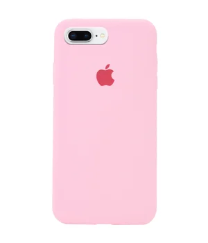 Чехол Silicone Case Full Protective (AA) для Apple iPhone 7 plus / 8 plus (5.5") Розовый / Light pink