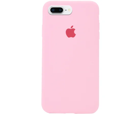 Чехол Silicone Case Full Protective (AA) для Apple iPhone 7 plus / 8 plus (5.5") Розовый / Light pink