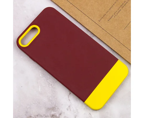 Чохол TPU+PC Bichromatic для Apple iPhone 7 plus / 8 plus (5.5") Brown burgundy / Yellow