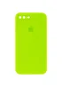 Чехол Silicone Case Square Full Camera Protective (AA) для Apple iPhone 7 plus / 8 plus (5.5") Салатовый / Neon green
