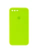Чохол Silicone Case Square Full Camera Protective (AA) для Apple iPhone 7 plus / 8 plus (5.5 ") Салатовий / Neon green