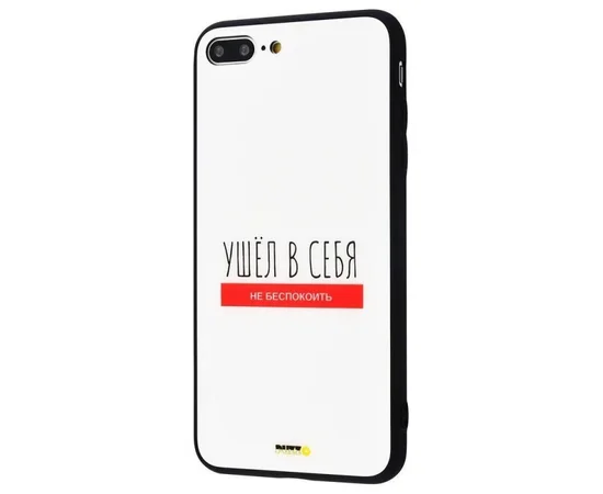 TPU+Glass чехол Mad series для Apple iPhone 7 plus / 8 plus (5.5") Ушел в себя