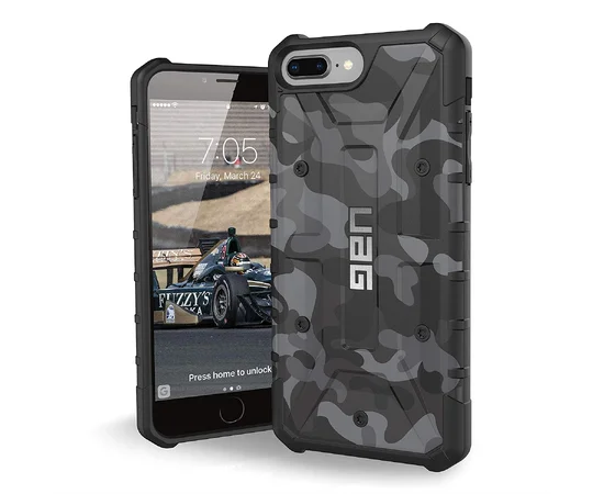 Ударопрочный чехол UAG Pathfinder камуфляж для Apple iPhone 6/6s plus / 7 plus/8 plus Серый