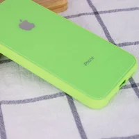 TPU + Glass чохол GLOSSY Logo (opp) для Apple iPhone 7 plus / 8 plus (5.5 ") Салатовий