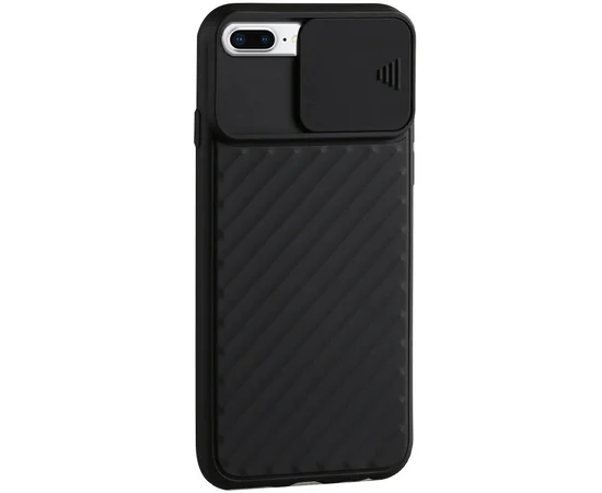 Чехол Camshield TPU со шторкой защищающей камеру для Apple iPhone 6 plus / 7 plus / 8 plus (5.5") Черный