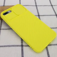 Чехол Camshield Square TPU со шторкой для камеры для Apple iPhone 7 plus / 8 plus (5.5") Желтый