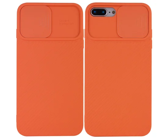 Чехол Camshield Square TPU со шторкой для камеры для Apple iPhone 7 plus / 8 plus (5.5") Оранжевый