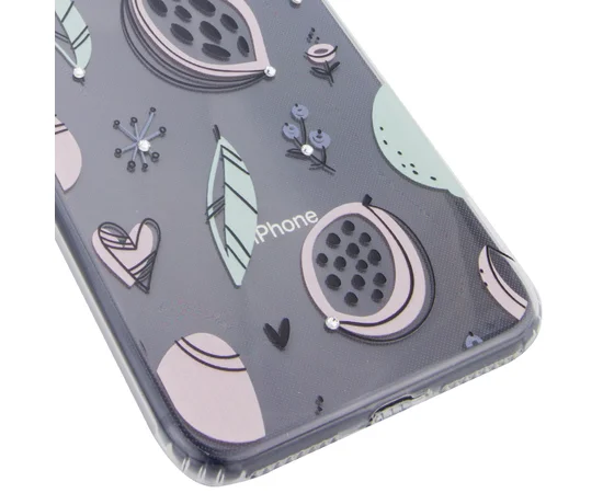TPU чехол Luxury Diamond full protective для Apple iPhone 7 plus / 8 plus (5.5") Прозрачный / Экзотические фрукты