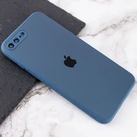 TPU+Glass чехол Matte Candy Full camera для Apple iPhone 7 plus / 8 plus (5.5") Синий
