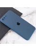 TPU+Glass чехол Matte Candy Full camera для Apple iPhone 7 plus / 8 plus (5.5") Синий