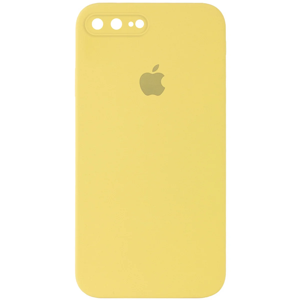Чохол Silicone Case Square Full Camera Protective (AA) для Apple iPhone 7 plus / 8 plus (5.5 ") Жовтий / Canary Yellow