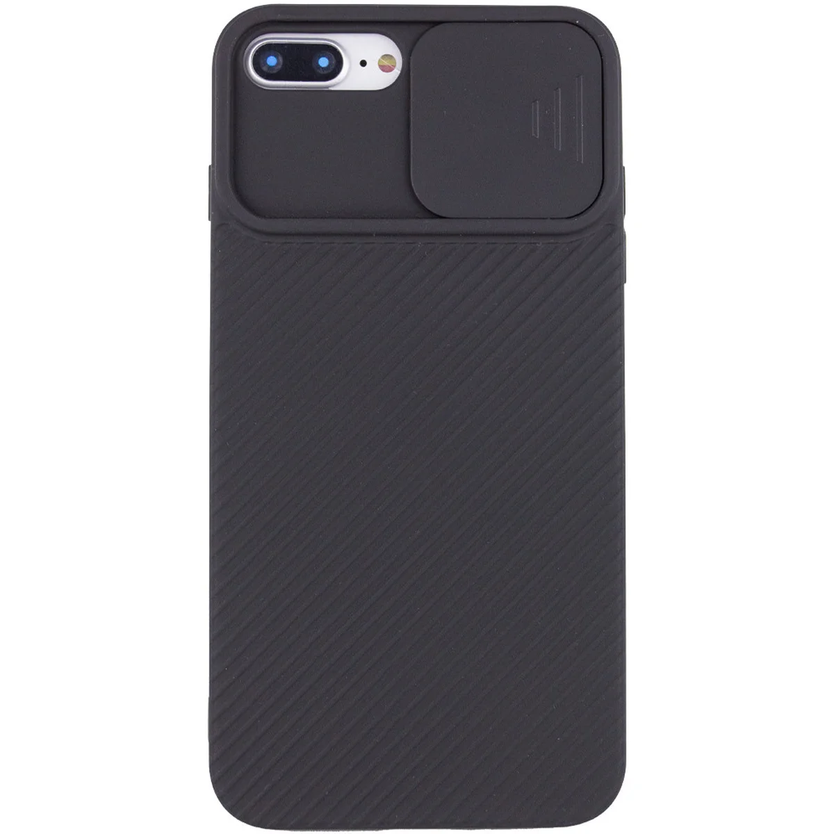 Чехол Camshield Square TPU со шторкой для камеры для Apple iPhone 7 plus / 8 plus (5.5") Черный