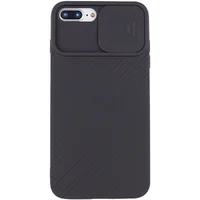 Чехол Camshield Square TPU со шторкой для камеры для Apple iPhone 7 plus / 8 plus (5.5") Черный