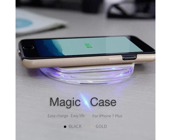 Чехол накладка Nillkin Magic с модулем приема от беспроводного ЗУ для iPhone 7 plus / 8 plus (5.5") Золотой