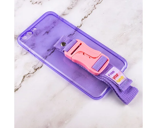 Чехол Handfree с цветным ремешком для Apple iPhone 7 plus / 8 plus (5.5") Фиолетовый