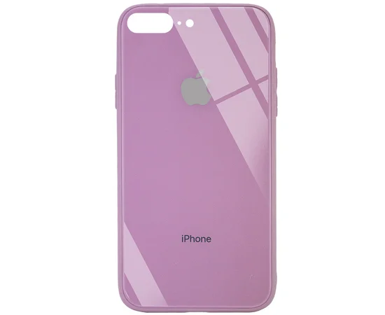 TPU+Glass чехол GLOSSY Logo (opp) для Apple iPhone 7 plus / 8 plus (5.5") Лиловый / Lilac Pride
