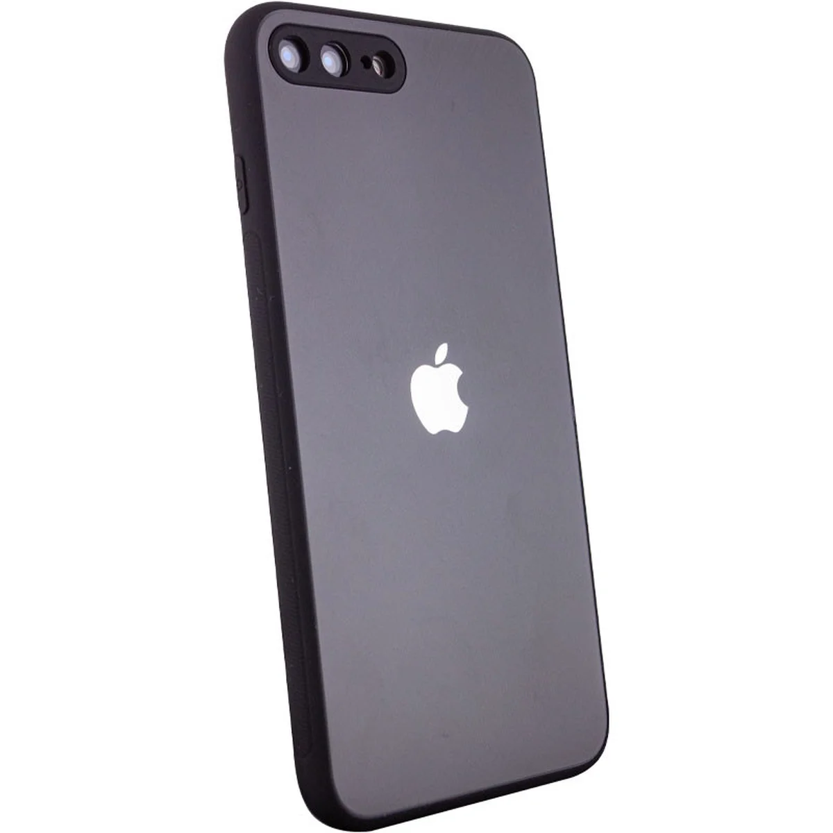 TPU+Glass чехол Matte Candy Full camera для Apple iPhone 7 plus / 8 plus (5.5") Черный