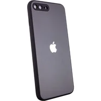TPU+Glass чехол Matte Candy Full camera для Apple iPhone 7 plus / 8 plus (5.5") Черный