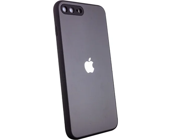 TPU+Glass чехол Matte Candy Full camera для Apple iPhone 7 plus / 8 plus (5.5") Черный
