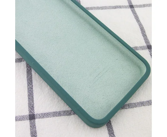 Чехол Silicone Case Square Full Camera Protective (AA) для Apple iPhone 7 plus / 8 plus (5.5") Зеленый / Pine green