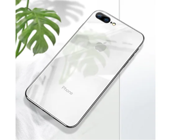 TPU чехол GLOSSY LOGO для Apple iPhone 7 plus / 8 plus (5.5") Белый