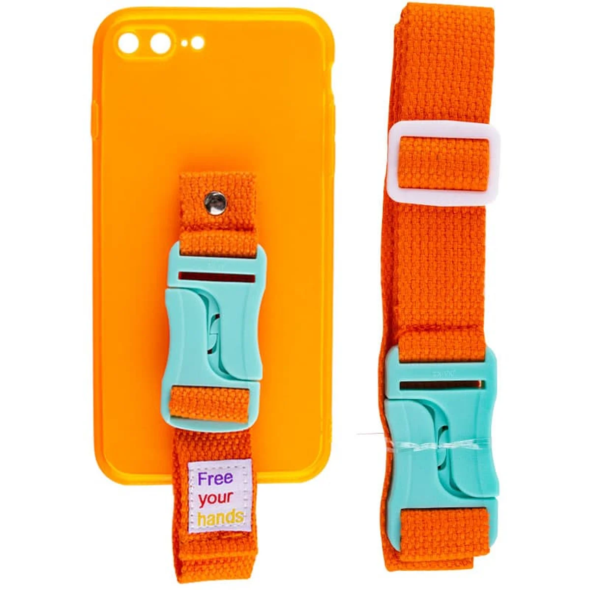 Чехол Handfree с цветным ремешком для Apple iPhone 7 plus / 8 plus (5.5") Оранжевый