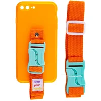 Чехол Handfree с цветным ремешком для Apple iPhone 7 plus / 8 plus (5.5") Оранжевый