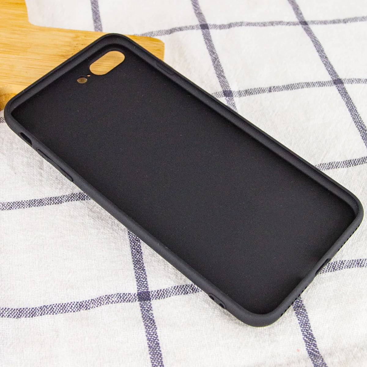 TPU+Glass чехол GLOSSY Logo Full camera для Apple iPhone 7 plus / 8 plus (5.5") Черный