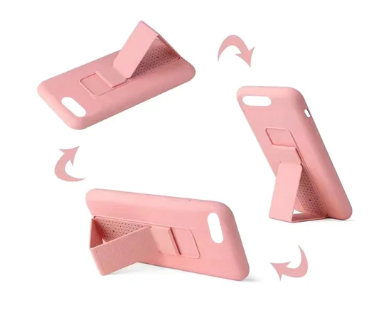 Чехол Silicone Case Hand Holder для Apple iPhone 7 plus / 8 plus (5.5") Розовый / Pink