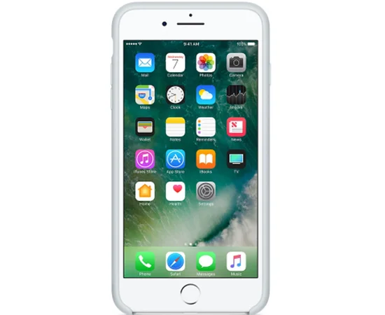 Чехол Silicone case (A) для Apple iPhone 7 plus / 8 plus (5.5") Голубой / Mist blue