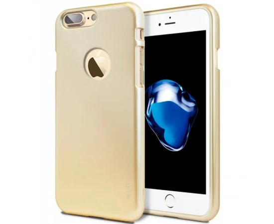 TPU чехол Mercury iJelly Metal series для Apple iPhone 7 plus / 8 plus (5.5") Золотой