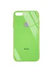 TPU+Glass чехол GLOSSY Logo (opp) для Apple iPhone 7 plus / 8 plus (5.5") Салатовый
