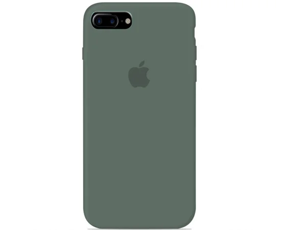 Чехол Silicone case (A) (с закрытым низом) для Apple iPhone 7 plus / 8 plus (5.5") Зеленый / Pine green