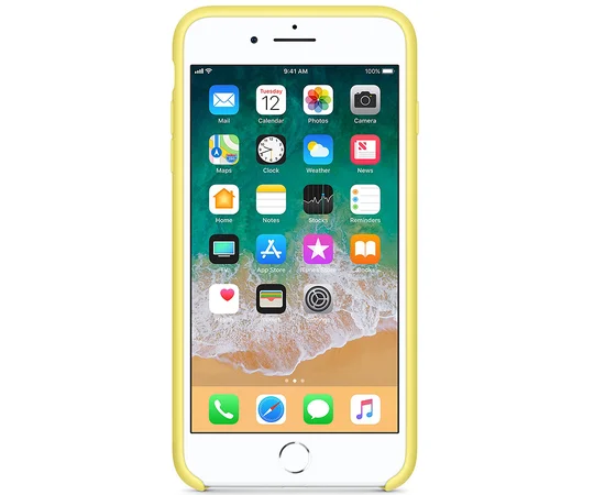 Чехол Silicone case (AAA) для Apple iPhone 7 plus / 8 plus (5.5") Желтый / Lemonade