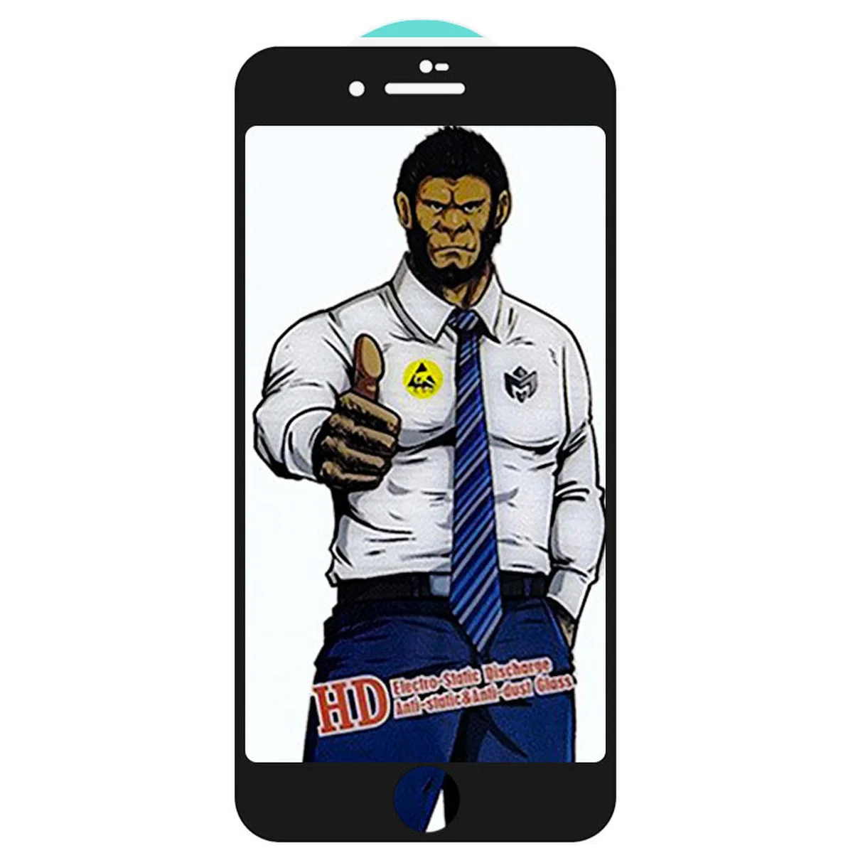 Защитное стекло 5D Anti-static Pro (full glue) (тех.пак) для Apple iPhone 7 plus / 8 plus (5.5") Черный