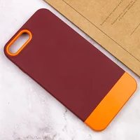 Чехол TPU+PC Bichromatic для Apple iPhone 7 plus / 8 plus (5.5") Brown burgundy / Orange